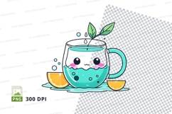 Cute cartoon mug mockup with lemon slices Product Image 1