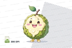 Custard apple character clipart png Product Image 1