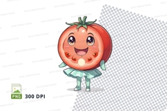 Cartoon tomato character clipart png Product Image 1