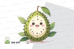 Cartoon soursop fruit clipart png Product Image 1