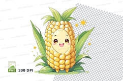 Cartoon corn clipart png Product Image 1