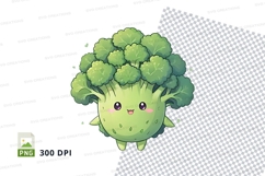 Cartoon broccoli clipart png Product Image 1
