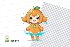 Orange character clipart png Product Image 1