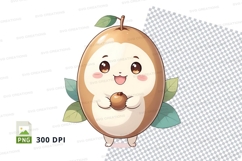Cartoon coconut character clipart png Product Image 1