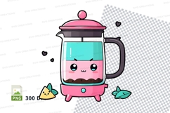 Cute french press clipart png Product Image 1