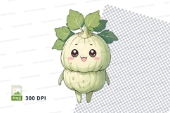 Cartoon garlic clipart png Product Image 1