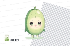Cute cartoon watermelon character clipart png Product Image 1