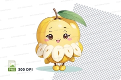 Cartoon lemon character clipart png Product Image 1