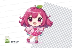 Cute anime girl clipart png Product Image 1