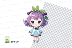 Cartoon girl clipart png Product Image 1