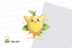 Cartoon lemon character clipart png Product Image 1