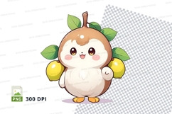 Cartoon sloth holding lemons t-shirt mockup Product Image 1