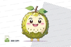 Cartoon durian fruit clipart png Product Image 1