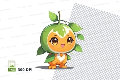 Cartoon orange character clipart png Product Image 1