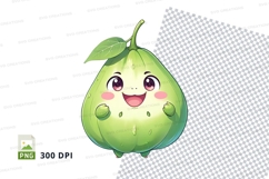 Cartoon avocado clipart png Product Image 1