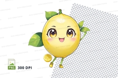 Cartoon lemon character clipart png Product Image 1