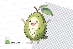 Cartoon soursop fruit character illustration Product Image 1