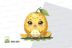 Cartoon lemon character clipart png Product Image 1