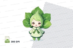 Cartoon character with green leaf costume Product Image 1