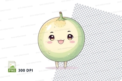 Cute green vegetable character clipart png Product Image 1