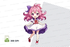 Anime girl clipart png Product Image 1