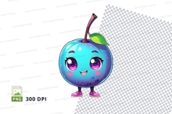Cartoon blueberry character clipart png Product Image 1