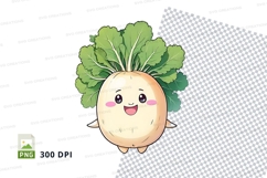 Cartoon turnip clipart png Product Image 1