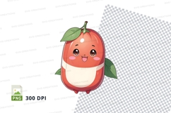 Cute cartoon apple clipart png Product Image 1