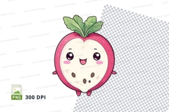 Cute radish clipart png Product Image 1