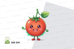 Cartoon tomato character clipart png Product Image 1