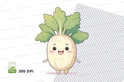 Cartoon turnip character clipart png Product Image 1