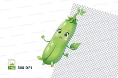 Cartoon cucumber character clipart png Product Image 1