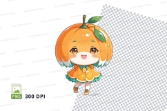 Cartoon character with pumpkin head clipart png Product Image 1