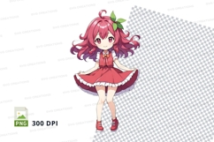 Anime girl character clipart png Product Image 1