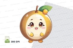 Cute cartoon apple character clipart png Product Image 1