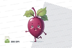Cartoon radish character png Product Image 1