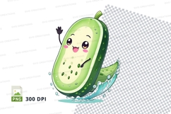 Cartoon avocado clipart png Product Image 1