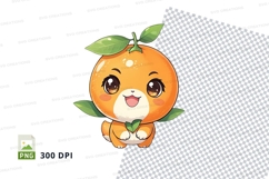 Cartoon orange character clipart png Product Image 1