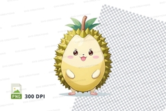 Cute durian fruit clipart png Product Image 1