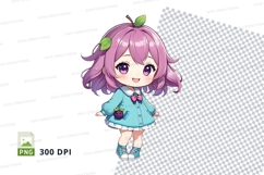 Cute anime girl clipart png Product Image 1