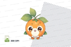 Cartoon orange character clipart png Product Image 1