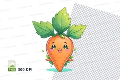 Carrot character clipart png Product Image 1