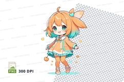 Anime girl character clipart png Product Image 1