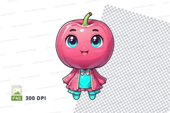 Cartoon tomato character clipart Product Image 1