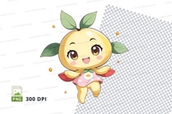 Cute lemon character clipart png Product Image 1
