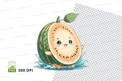 Cartoon watermelon clipart png Product Image 1