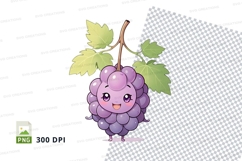 Cartoon grape clipart png Product Image 1