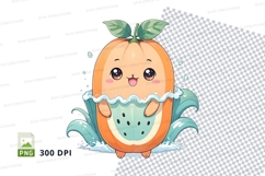 Cute cartoon pumpkin clipart png Product Image 1