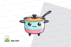 Cute cartoon saucepan clipart png Product Image 1