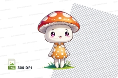 Cartoon mushroom character clipart png Product Image 1